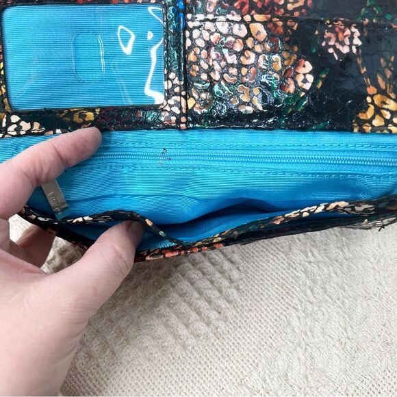 Hobo Rachel Clutch Wallet Metallic Leopard Multicolor Kisslock Framed Purse - Picture 11 of 12